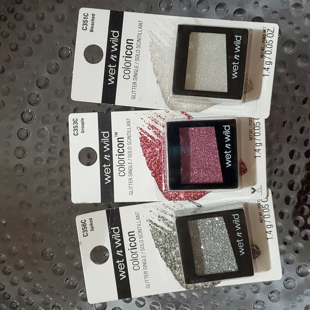 Wet n Wild Eyeshadow Color Icon Glitter Bundle of 3